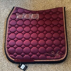 Burgundy Quilted Saddle Pad Dressage